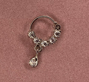 Diamond Nath/ nose ring (silver)