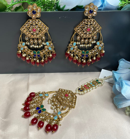 Ruhi Tikka set ( multicolour)