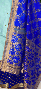Royal Blue & Light Blue combination Sharara Suit (older kids)