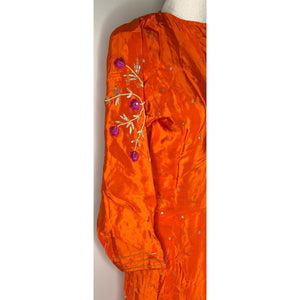 Mera unstitched frock suit ( orange)