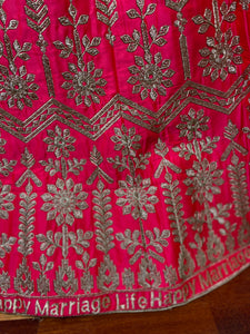 Pink bridal Lengha ( Stitched)